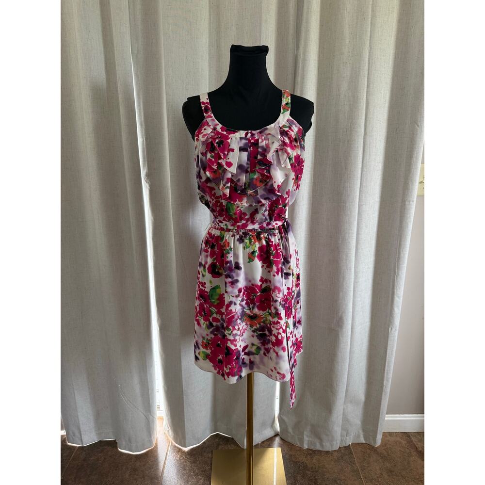 Pink Floral Dress By Express Size Small